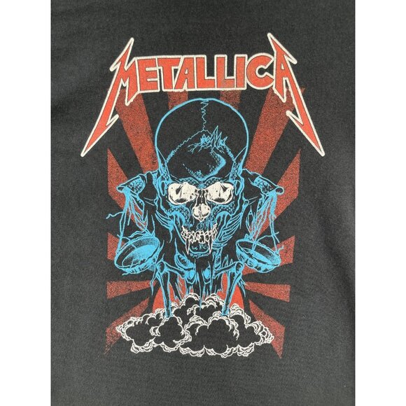 Metallica Skull Scales Pushead Artwork Graphic Tee Retro Metal Shirt - Picture 2 of 9